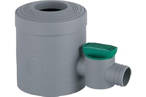 3P TECHNIK FILTERSYSTEME Regensammler mit Absperrhahn grau für Fallrohre Ø 68-100 mm und Viereckfallrohre mit 60 x 60 mm zum Befüllen von Regentonnen, Regenfässer und Regenwassertonnen