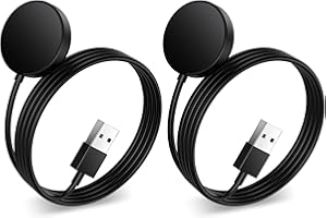 BAMKEY 2-Pack Watch Charger for Samsung Galaxy Watch 7/Ultra Watch 6/6 Classic/Watch 5/5 Pro/Watch 4/Watch 3, Wireless Smart Watch Charger Cable Magnetic Charging Dock Compatible with Samsung Watch Charger