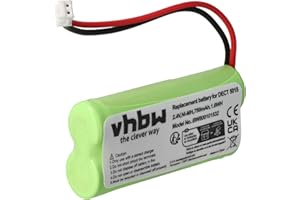 vhbw Batería Compatible con Audioline DECT 5015 teléfono Fijo o inalámbrico (750 mAh, 2,4 V, NiMH) - Reemplaza 08C/CP18NM, BC101276