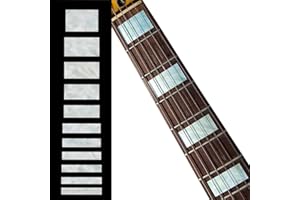 INLAYSTICKERS Inlay Sticker Marqueurs de Frettes pour Guitares & Basses - Jazz Bass blocs - Perle Blanche
