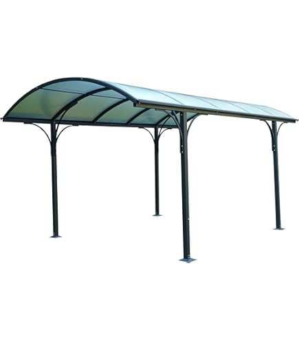 Carport In Alluminio E Policarbonato Gardenia - 5x3x2.5 Metri, Copertura Per Auto - Foto 7