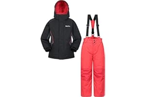 Mountain Warehouse Set da Sci per Bambini con Giacca e Pantaloni -antineve, Tasche Anteriori, Imbottitura in Pile, ghetta antineve Integrata -per Lo Snowboard, Invernale
