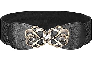 Syuer Women Stretchy Vintage Belt for Dresses Elastic Wide Waist Belt