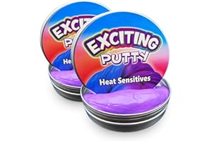 BODYGENIX Heat Sensitive Putty - 2 x Squeezable Exciting Putties Non-Toxic Long Lasting Non-Drying Stress Relief Hand Exercise Science Learning & Fun for Kids