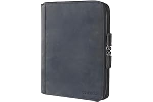 ‎STILORD STILORD 'Ferris' Vintage Leder Dokumentenmappe - Perfekt für Arbeit, Büro & Meetings - Konferenzmappe XL für 13,3 Zoll MacBook, Farbe:Carbon - grau