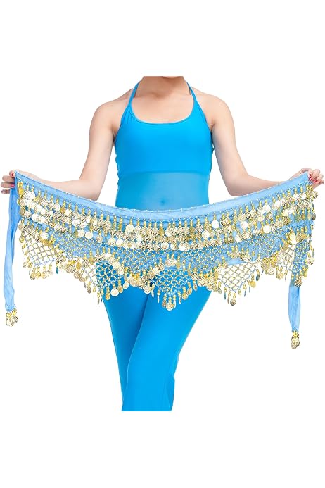 sciarpa dell'anca di danza del ventre con paillettes da donna, chiffon da allenamento, cintura con monete d'oro da sala da ballo del 2026 a $11.49 sciarpa dell'anca di danza del ventre con paillettes da donna, chiffon da allenamento, cintura con monete d'oro da sala da ballo del 2026 a $11.49