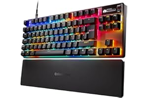 SteelSeries Apex Pro TKL Gen 3 Tastiera Meccanica Gaming - HyperMagnetic OmniPoint 3.0 switch - Attuazione regolabile - Innesco rapido - Tocco rapido/SOCD - OLED - RGB - USB-C - UK QWERTY