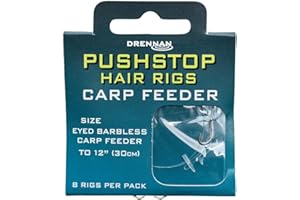 DRENNAN CARP FEEDER QUICKSTOP HAIR RIGS SIZE 12 - HNQCFD012