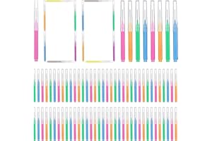 GOUWEIBA 100 Pezzi Scovolini Interdentali Spazzolini Interdentali con Coperchio per l'Igiene Interdentale Scovolino per Pulizia Denti Stuzzicadenti Flosser (Colore misto)