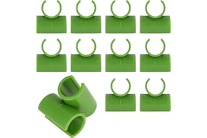 KADAX Łącznik do roślin, 10-częściowy zestaw sprzączki krzyżowej z tworzywa sztucznego, łącznik słupka ogrodowego, łącznik prętowy, pierścienie podporowe dla roślin, akcesoria do szklarni (16 mm / 10