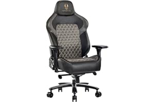 ‎FANTASYLAB Fantasylab Gaming Stuhl 200KG Belastbarkeit Bürostuhl 200KG Verstellbare Armlehne 4D Gamer Stuhl mit Lendenwirbelstütze Chefsessel Ergonomischer Schreibtischstuhl Schwarz/Grau