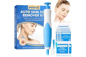 WUNDROUS Skin Tag Remover Kit for Size Small & Medium with 40 pcs Removal Bands, Painless and Easy Remove Skin Mole Tag, Skin Tags Fall Off Remover Set for Women