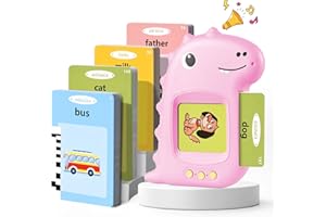 VISATOR Talking Flash Cards for Toddler Toys for 2 3 4 5 6 Year Old Baby Girls Preschool Learning Resources Sensory Toys for Autism Educational Montessori Toy with 224 Words Interactive Gifts For Kid Age 2-6
