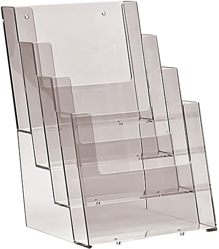 Polmart Support de brochure à 4 niveaux - Porte-revues lourd avec poches réglables - Design pliable portable avec sac de transport pour salons, bureaux, magasins de détail (noir Polmart Support de brochure à 4 niveaux - Porte-revues lourd avec poches réglables - Design pliable portable avec sac de transport pour salons, bureaux, magasins de détail (noir