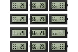 LYCXAMES hygrometer inomhus, 12 st termometer hygrometer mini, 2 i 1 minihygrometer, LCD digital termometer luftfuktighetsmät