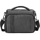 BAGSMART Camera Shoulder Bag, Camera Messenger Bag Anti-Shock with Waterproof Rain Cover for SLR/DSLR, Lenses, Accessories, G