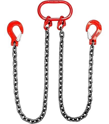 Imbracatura Sollevamento A Catena 4 Punti - 3 Tonnellate Con Ganci Sicuri Per Carichi Pesanti - Foto 8