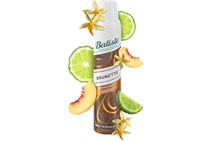 Batiste - Champú en Seco para Castañas - Champú Seco para cabellos castaños - Champú sin Sulfatos - Champú Vegano y Ecofriendly - Champú aroma a bergamota, melocotón blanco y vainilla-200ml