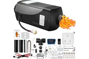 Redriver Calefacción Estacionaria, 5KW Calefaccion Diesel 12V/24V Pantalla LCD, Calentador de Aire Diésel Control Remoto, Bajo Consumo para Coche Furgoneta, Automóvil Camiones Barco Autobús(Negro)