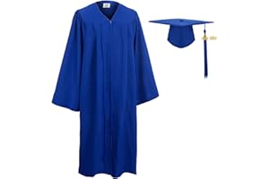GradClassical Unisex Matte Graduation Gown Cap Tassel Set 2022 2023 for High School and Bachelor