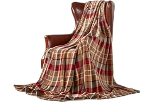 ‎DREAMLANDING DREAMLANDING Blanket for Sofa 150 x 230 cm, Red Plaid Cuddly Blanket Fluffy Soft Colorful Oversized Decorative Ultra Plush Cooling Blanket for Sleeping