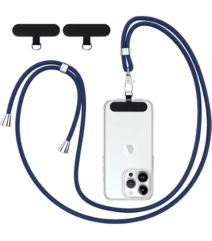 mtb more energy® Corda di Ricambio per Collana Smartphone - Strisce Nere + Oro - compresi Cappucci protettivi (Oro) - cuerda de intercambio de Tirante Catena Banda