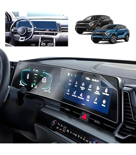 LFOTPP Display-Schutzfolie Aus Gehärtetem Glas Für Kia Sportage NQ5 2022-2023 – 12,3 Zoll, 9H Kratzfest, Anti-Fingerprint