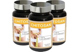 NUTRI EXPERT - Chitosan - Complément alimentaire minceur - Absorbe Sucres et Graisses - Réduit l'appétit - Favorise l'amincissement - Lot de 3