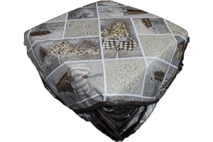 Russo Tessuti 6 Cuscini Sedie Coprisedia Imbottiti Cuore Allungato con Alette Vari Colori-Marrone