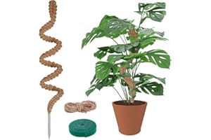 YOGINGO Longer Moss Pole for Plants Monstera - 47 Inch Bendable Plant Stakes for Indoor, Moss Poles for Climbing Plants, Handmade Coco Coir Pole Plant Support for Creeper Plants Grow Upwards