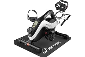 ‎ANCHEER ANCHEER Mini Heimtrainer, Arm- und Beintrainer Pedaltrainer, Hometrainer Fahrrad fitnessgeräte sportgerät für zuhause mit 8 Widerstandsstufen & LCD-Monitor