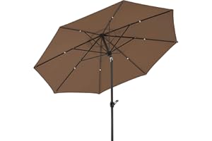 Schneider Sonnenschirm Adria, mocca, 300 cm rund, 684-69, Gestell Alu/Stahl, Bespannung Polyester, 7 kg