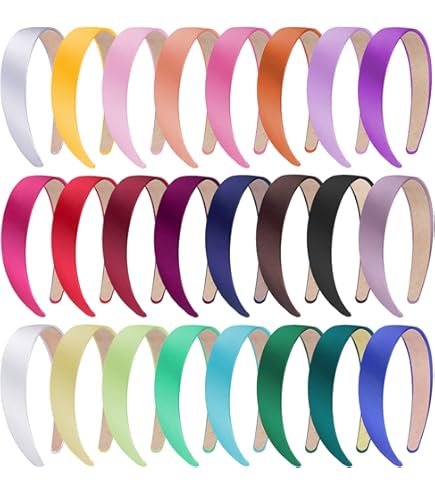 Diademas Cubiertas De Satén Coloridas Para El Cabello Para Niños