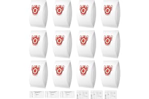 ISINLIVE 12 Pack 3D Airclean FJM Vacuum Bags Compatible with Miele FJM Vacuum Cleaner, Compact C1, Compact C2, Complete C1, S241, S290, S300i, S500, S700, S4, S6,S4000 and S6000 Series