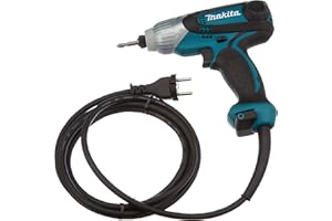 Makita Td0101F Wkrętarka Udarowa 1/4" z Łbem Sześciokątnym, Czarna, Niebieska