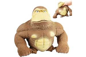ZoneYan Gorilla Stressabbau Spielzeug, Gorilla Stress Toy, Gorilla-Figur Zum Stressabbau, Anti Stress Spielzeug, Realistische Anti-Extrusion, Geeignet für Freizeit, Unterhaltung, Stressabbau (0.7)