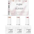 Mylee 5 in 1 Builder Base Strengthening Gel Trio 3x15ml, UV/LED Nail Polish Coat, Hard Strong Nails Tips & Extensions, Nail Art Decoration, Decals & Jewels, Professional Manicure Repair (Au Naturel)