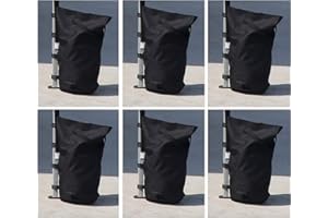 Kronenburg Lot de 6 poids pour tonnelle - Noir - À remplir avec du sable, gravier, etc. - Volume de remplissage par pièce : environ 13 kg - Sécurité supplémentaire pour tente de jardin