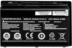 HUBEI W370BAT-8 6-87-W370S-427 Bateria Laptopa Zamiennik Clevo W350ET W350ETQ W355STQ Schenker XMG A503 A522 A722 Sager NP6350 6370 7358 Gigabyte P2742 Hasee K65 0S-i7 K660E K710C-i7 (14,8 V 76,96 Wh)