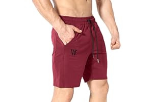 ZENWILL Men's Gym Shorts Running Fitness Sports Workout Shorts with Zipper Pockets