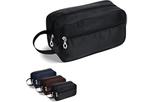 NICOLA Kosmetyczka, torba do golenia, wodoodporna, przenośna podróżna kosmetyczka dla mężczyzn i kobiet, Czarny, torby na kosmetyki męskie