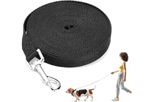 SRLWMYI Correa Perro Larga Duradera de 10 m para Perros y Gatos, Correa Larga Perro Correa de Nailon para Perros con Mosquetón en D Robusto para Perros y Gatos Pequeños, Gatitos y Grandes