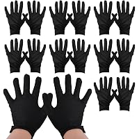 Milisten Schwarze Dünne Baumwollhandschuhe Größe L Arbeitshandschuhe Weiche Schutz-Handschuhe Für Gartenarbeit Inspektion Und Alltag 12 Paar