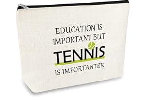 MIKELA Tennis Gift Funny Sarcastic Gift Makeup Bag Tennis Player Gift Tennis Team Gift Cosmetic Bag Tennis Coach Gift Tennis Lover Inspirational Birthday Gift for Tennis Girls Coworkers Travel Toiletry Pouch