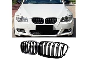 Hengjiayao E92 E93 Griglia per BMW Serie 3 E92 Coupé E93 Cabrio 328i 335i Facelift 2011-2013 nero lucido (non per M3) Anteriore Rene (For 3er E92 E93 2010-2013 LCI)