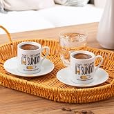 Porsima 08 Porselen 12 Par&ccedil;a T&uuml;rk Kahve Fincan Takımı 90ml