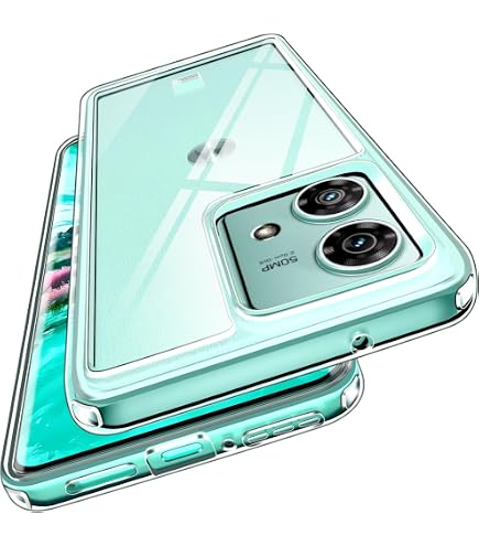 ILING Handyhülle Für Motorola Edge 50 Neo – Transparente TPU-Hülle Mit Blumen-/Katzen-Muster, Stoßfest