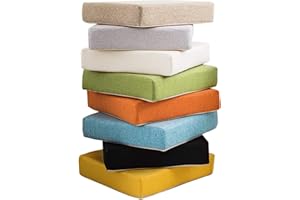 BURLOE Orthopädisches Kissen Sitzblock Bodenkissen Stuhlkissen Sitzerhöhung Schaumstoffkern Aufstehhilfe Stuhlkissen Stuhlauflage Sitzkissen Sitzpolster Auflage 40x40x8cm Modernen Sitzkomfort 100% Polyester