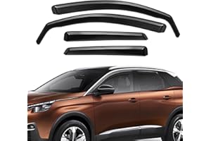 GEARCELL 4 PCS Wind Deflectors, Rain Guards Window Visor Left & Right Compatible with Peugeot 3008 MK2 5-door 2017-2023 Rain Shield Shade Replacement