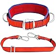 Trsmima Safety Belt with Adjustable Lanyard and Updated Waist Pad - Tree Climbing Belt Harness - Safety Lanyard Fall Protection- Fall Arrest Kite Climbing Lanyard,Ladder Safety Harness